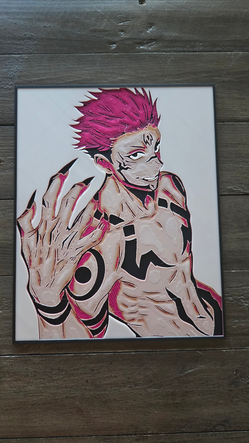 Jujutsu Kaisen Ryomen Sukuna – 3D-Printed HueForge Art