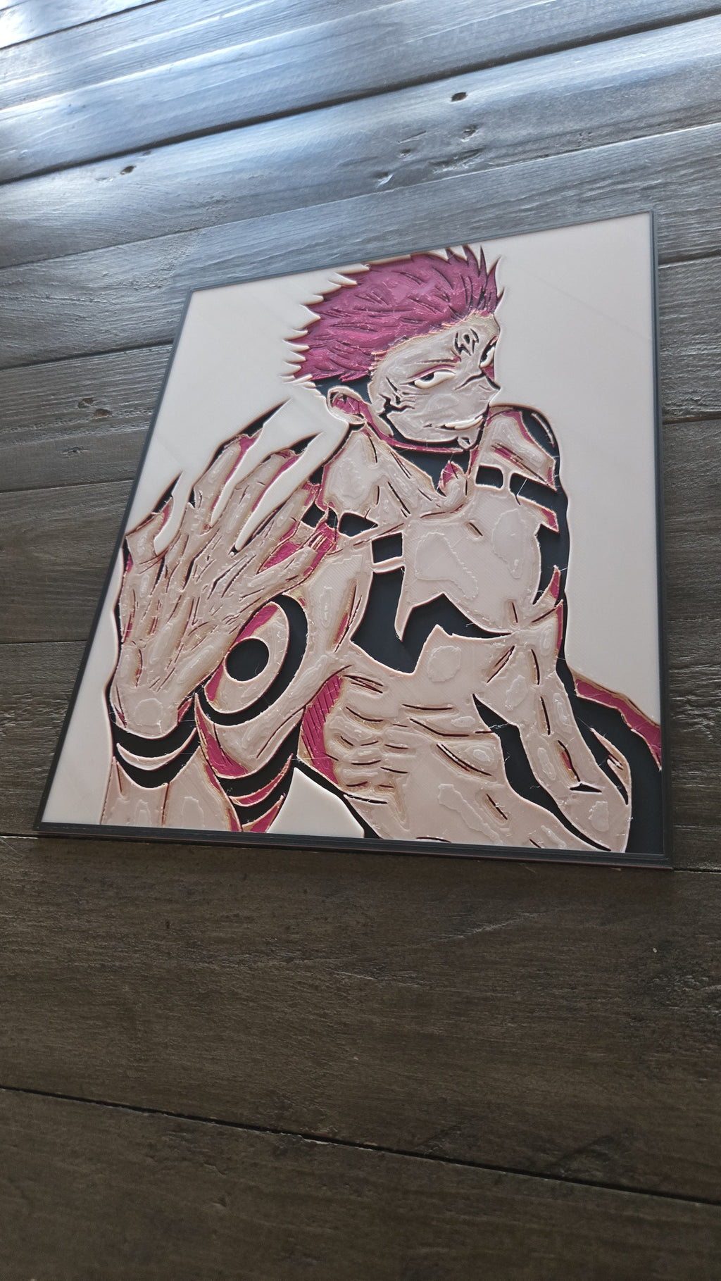 Jujutsu Kaisen Ryomen Sukuna – 3D-Printed HueForge Art