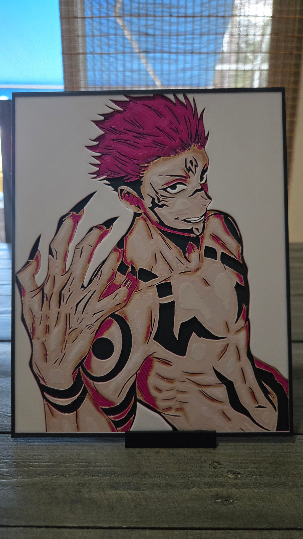 Jujutsu Kaisen Ryomen Sukuna – 3D-Printed HueForge Art