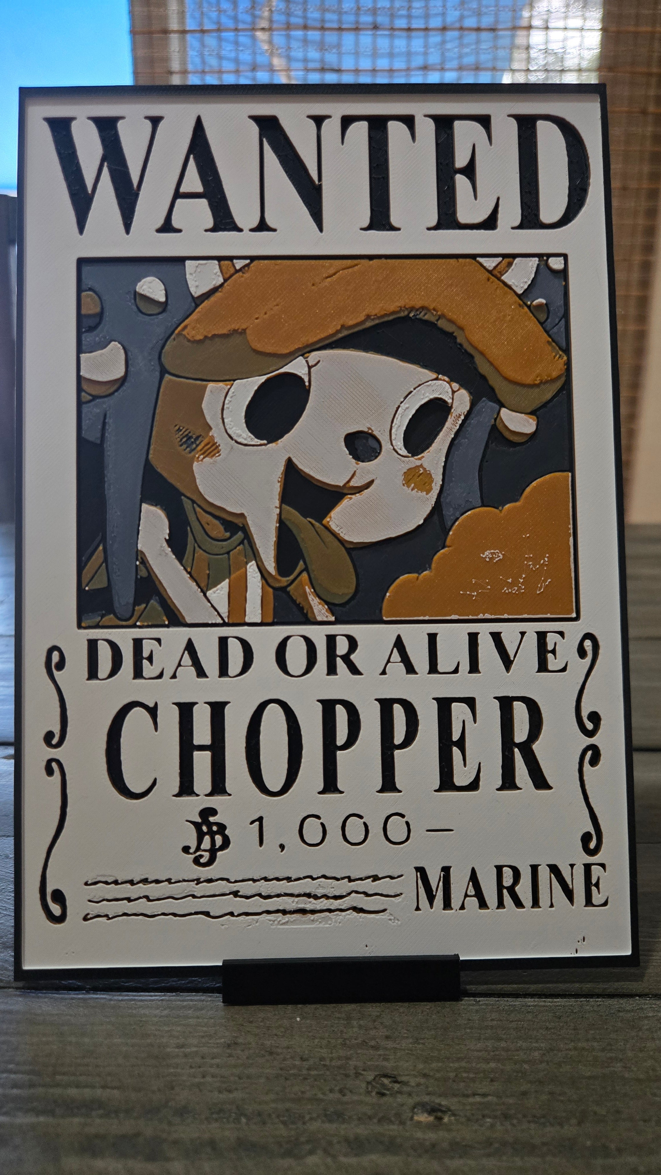 Chopper Wanted Poster – 3D-Printed HueForge Wall Art