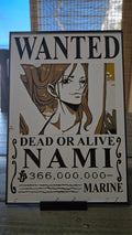 Cat Burglar Nami Wanted Poster – One Piece 3D-Printed HueForge Art
