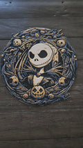 Jack Skellington Halloween Town – Circular 3D-Printed HueForge Art