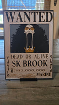 Soul King Brook Wanted Poster – One Piece 3D-Printed HueForge Art