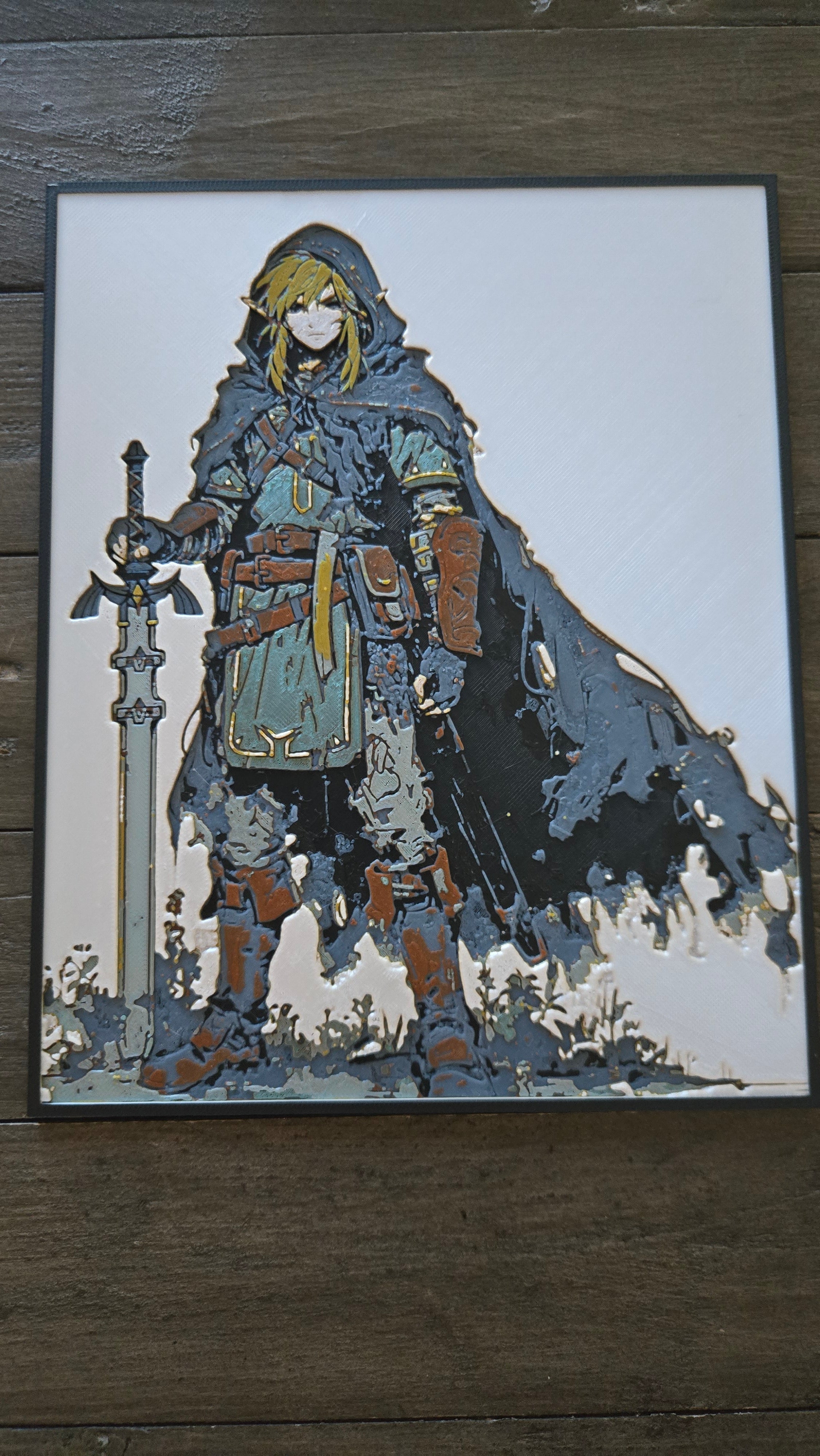 Link Hylian Hero – Legend of Zelda 3D-Printed HueForge Art