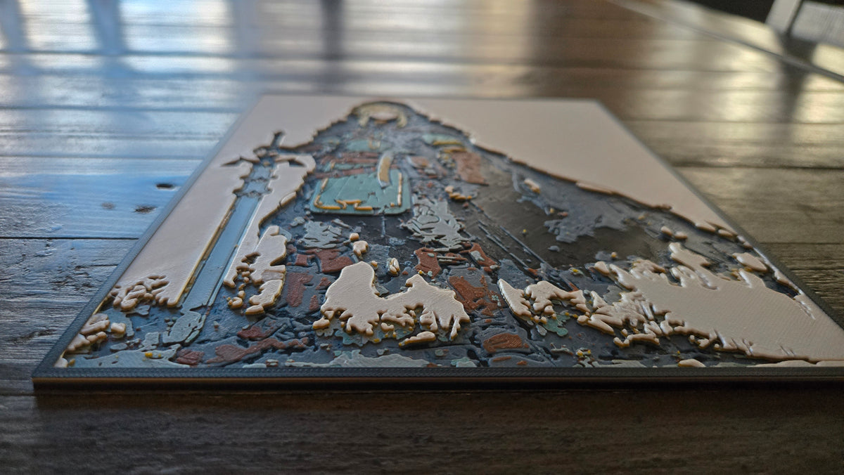 Link Hylian Hero – Legend of Zelda 3D-Printed HueForge Art