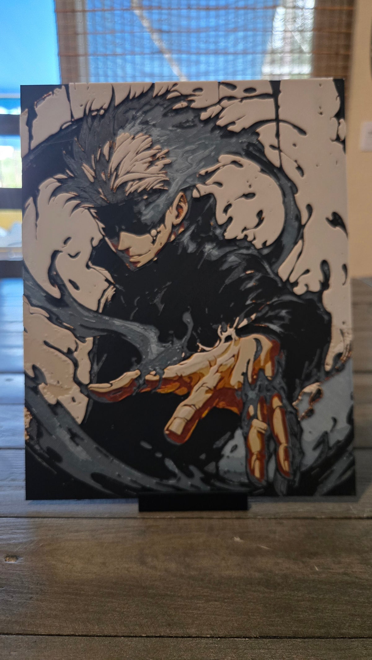 Sung Jinwoo Shadow Monarch – 3D-Printed HueForge Art