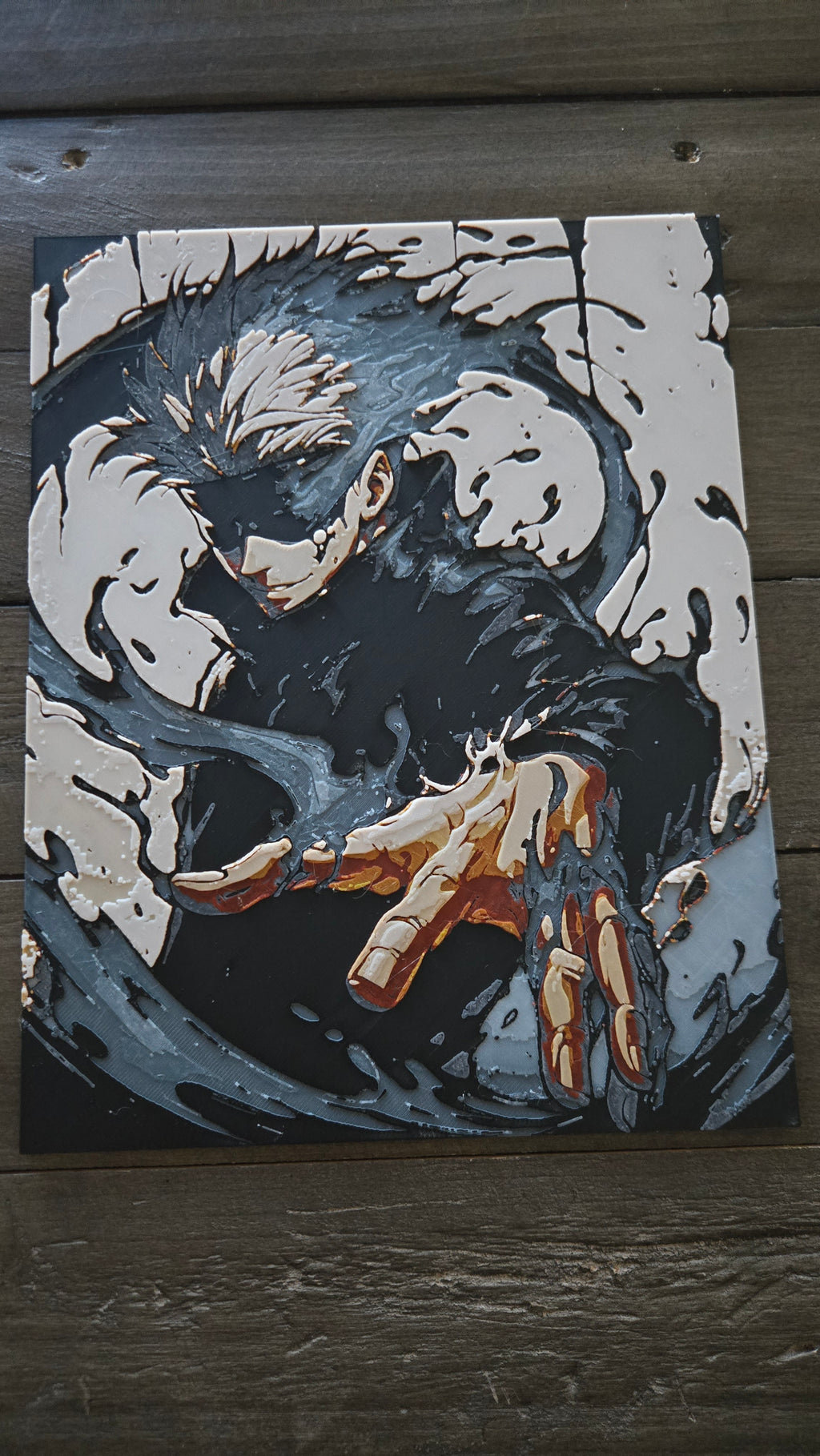 Sung Jinwoo Shadow Monarch – 3D-Printed HueForge Art