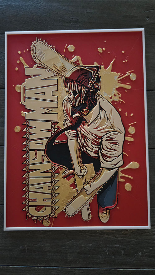 Chainsaw Man Denji – 3D-Printed HueForge Art