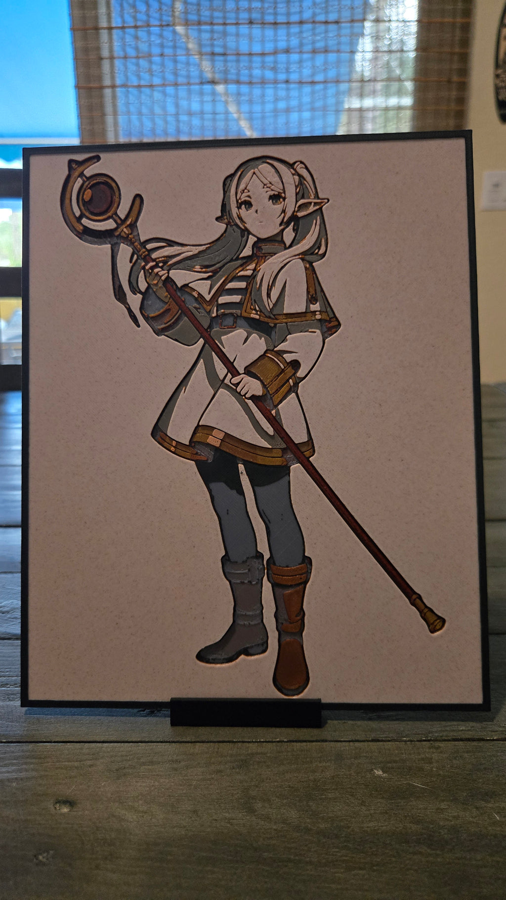 Frieren Elf Mage – 3D-Printed HueForge Art