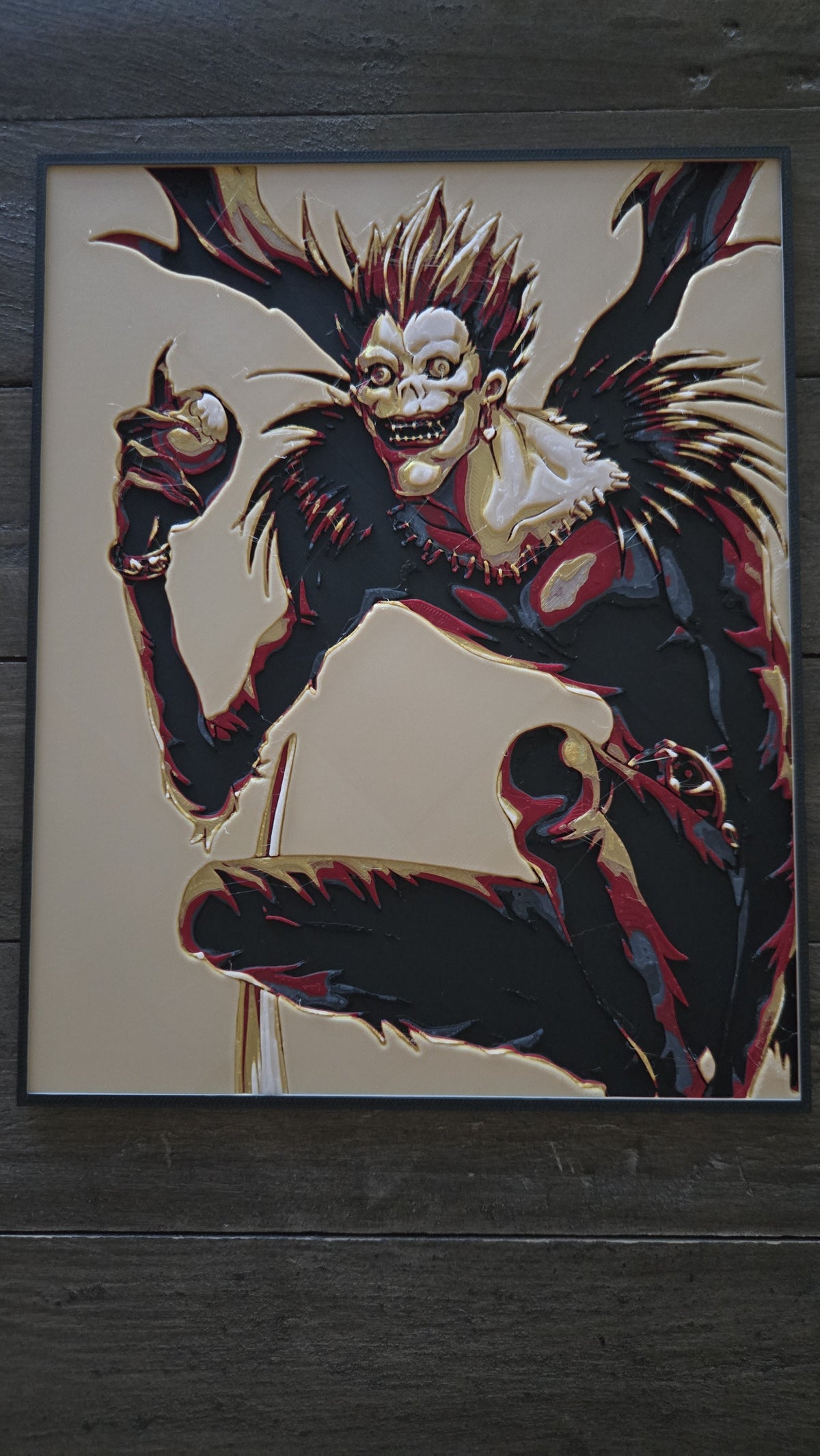 Ryuk Shinigami – Death Note 3D-Printed HueForge Art