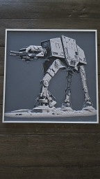 Star Wars AT-AT Walker – Battle of Hoth 3D-Printed HueForge Art