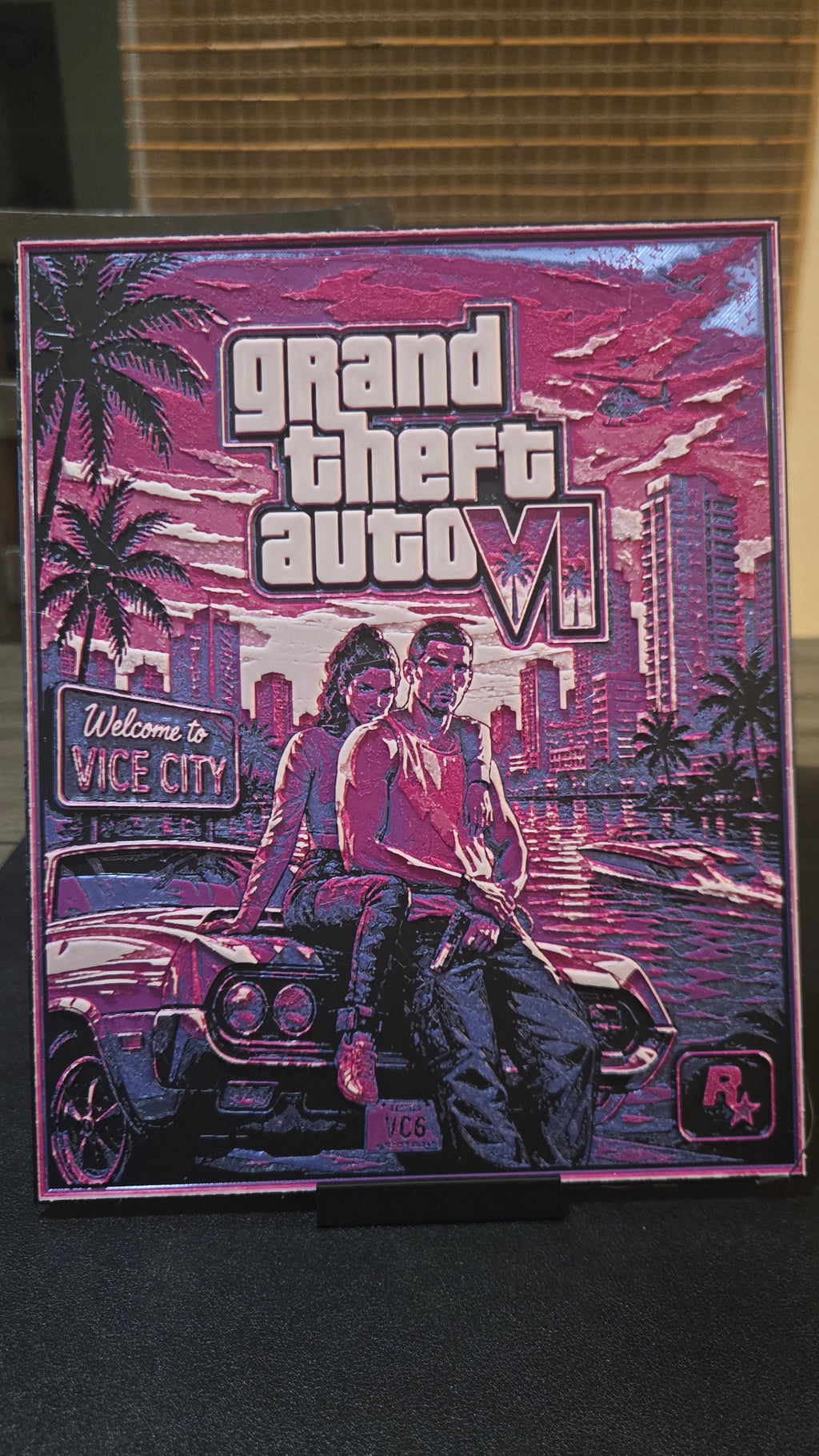 Grand Theft Auto VI Vice City – UV-Reactive HueForge Art