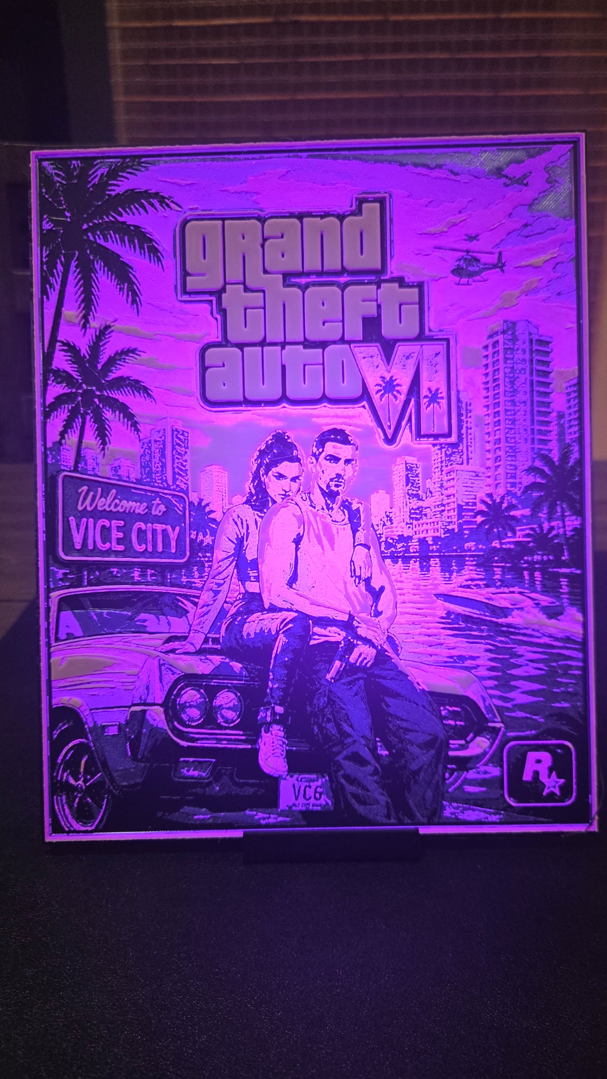 Grand Theft Auto VI Vice City – UV-Reactive HueForge Art
