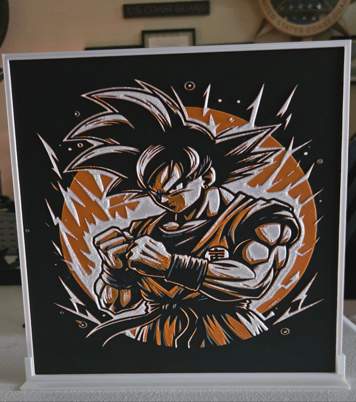 Dragon Ball Goku Warrior – UV-Reactive HueForge Art
