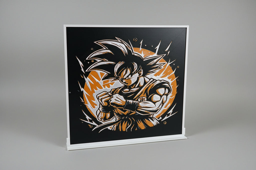 Dragon Ball Goku Warrior – UV-Reactive HueForge Art
