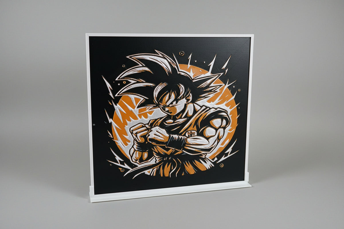 Dragon Ball Goku Warrior – UV-Reactive HueForge Art