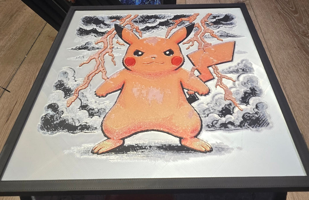 Pokémon Pikachu Lightning – UV-Reactive HueForge Art