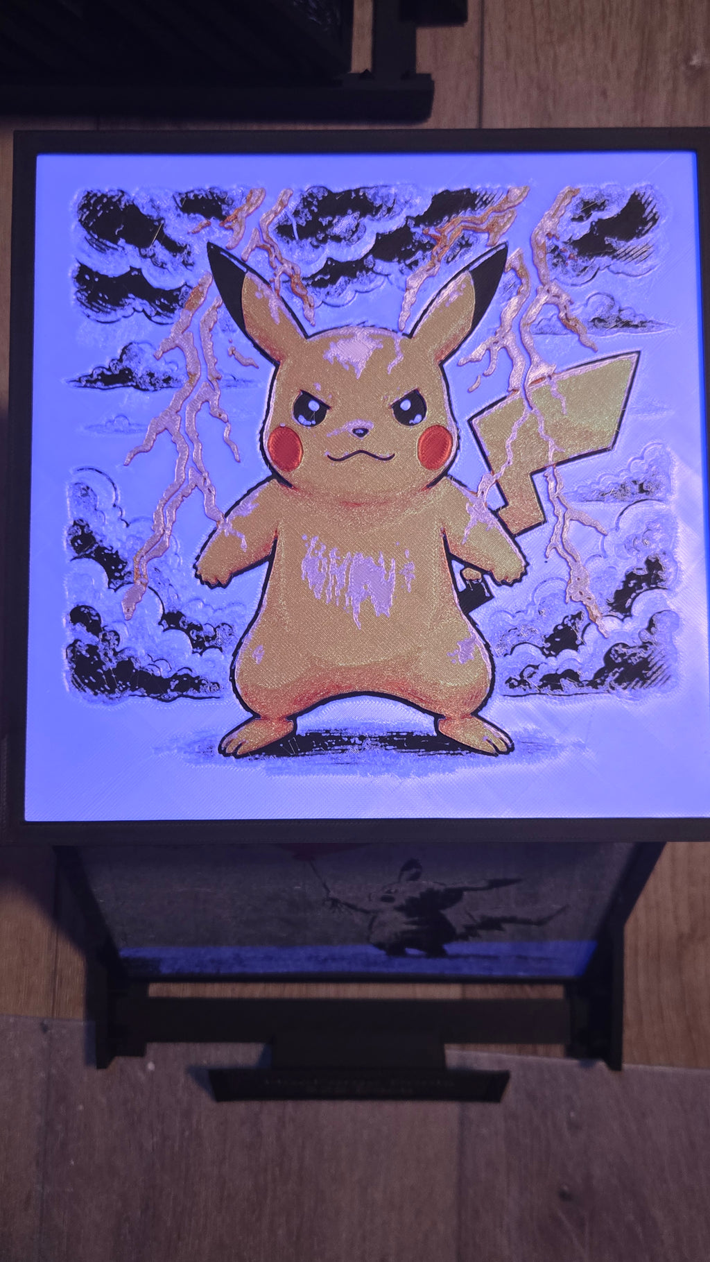 Pokémon Pikachu Lightning – UV-Reactive HueForge Art