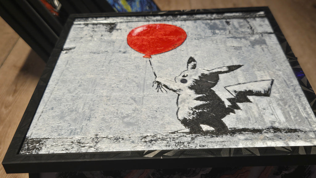 Pikachu Red Balloon Street Art – UV-Reactive HueForge Print