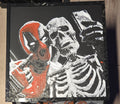 Marvel Deadpool & Skeleton – Framed UV-Reactive HueForge Art