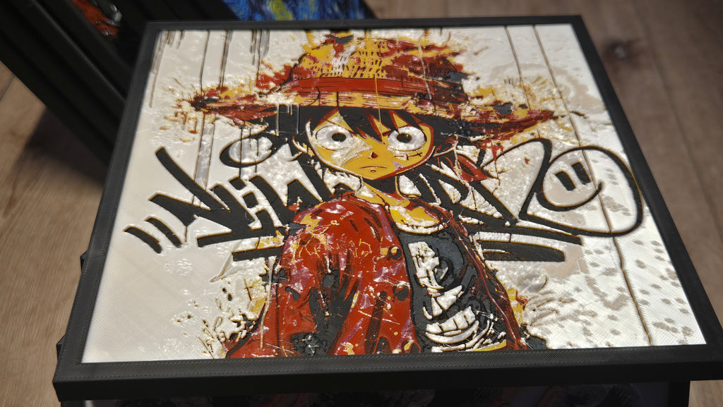 One Piece Monkey D. Luffy – Framed UV-Reactive HueForge Art