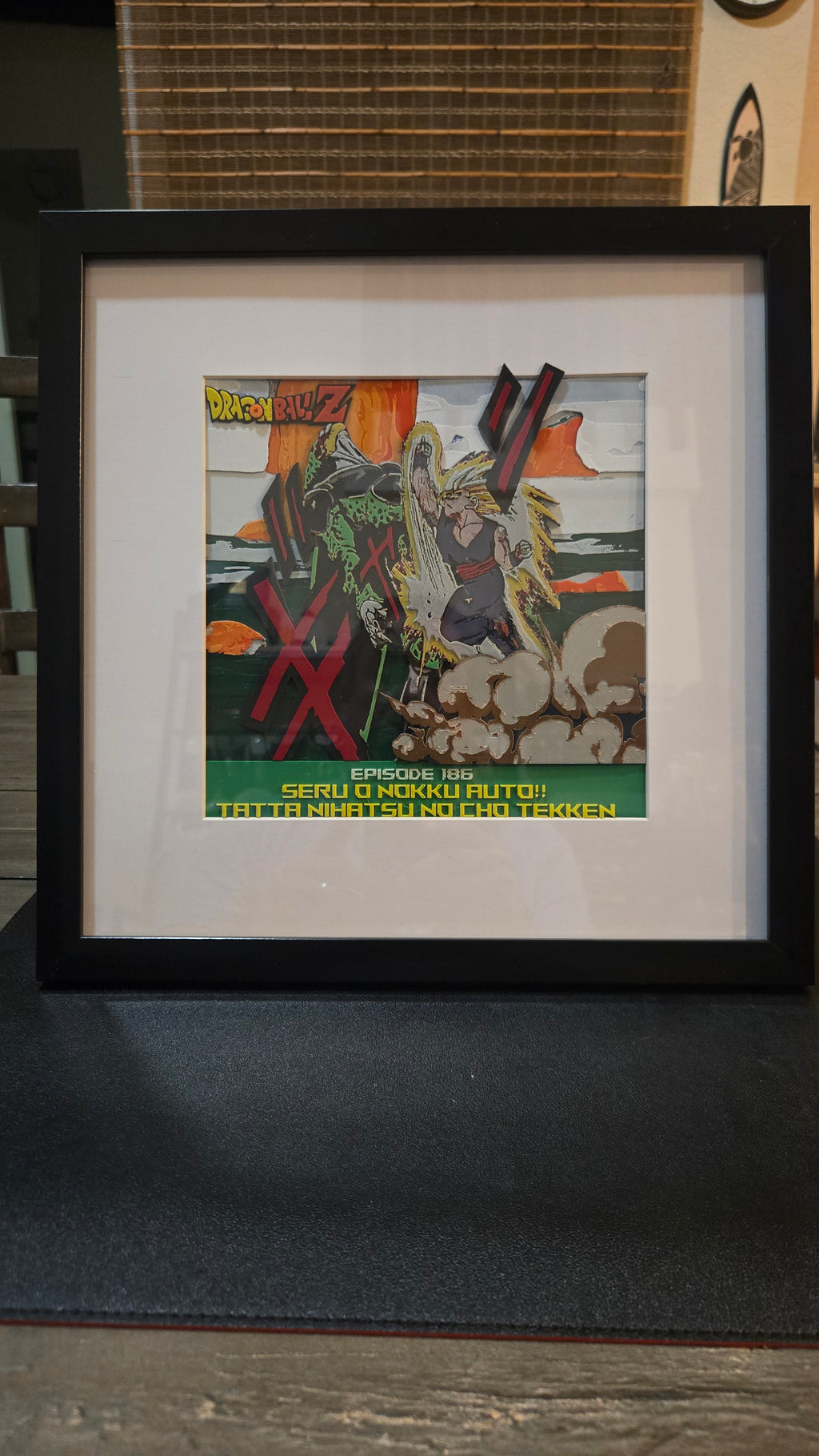 Dragon Ball Z Episode 186: Gohan vs. Cell – Deluxe Framed UV-Reactive HueForge Art