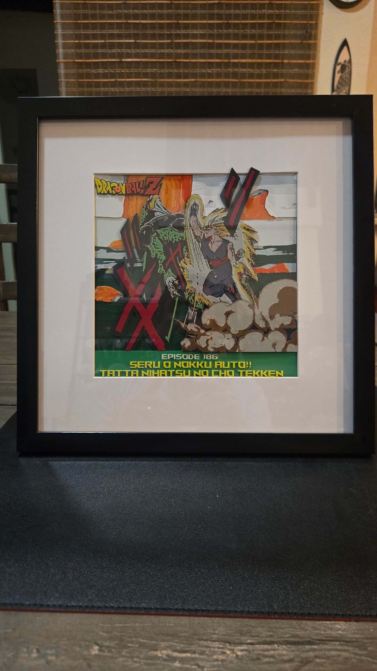 Dragon Ball Z Episode 186: Gohan vs. Cell – Deluxe Framed UV-Reactive HueForge Art