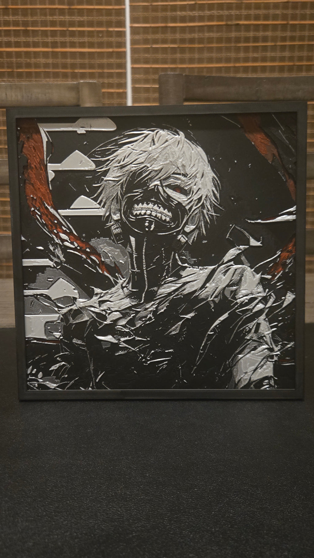 Tokyo Ghoul Ken Kaneki – Framed UV-Reactive HueForge Art