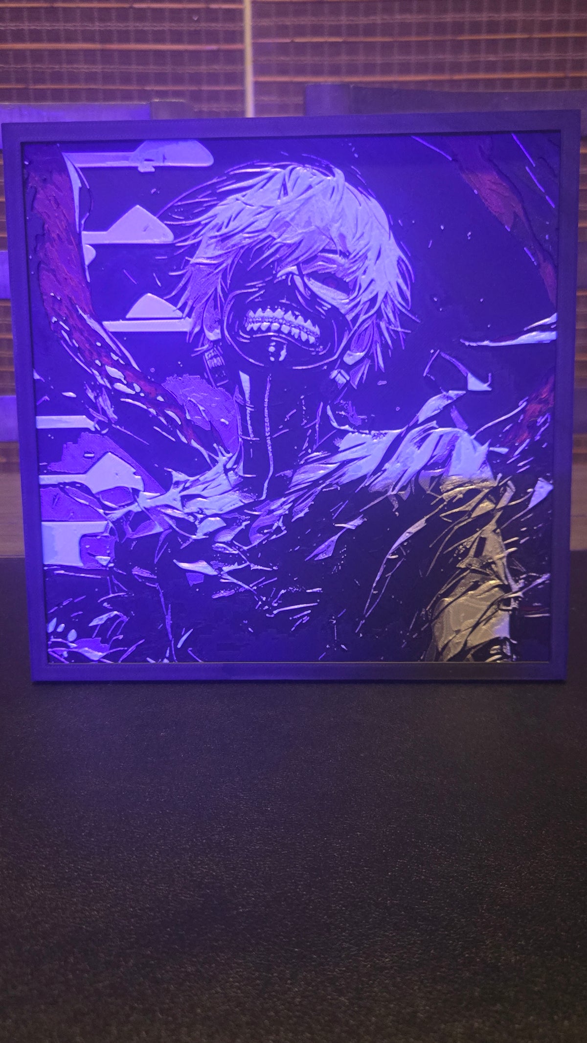 Tokyo Ghoul Ken Kaneki – Framed UV-Reactive HueForge Art