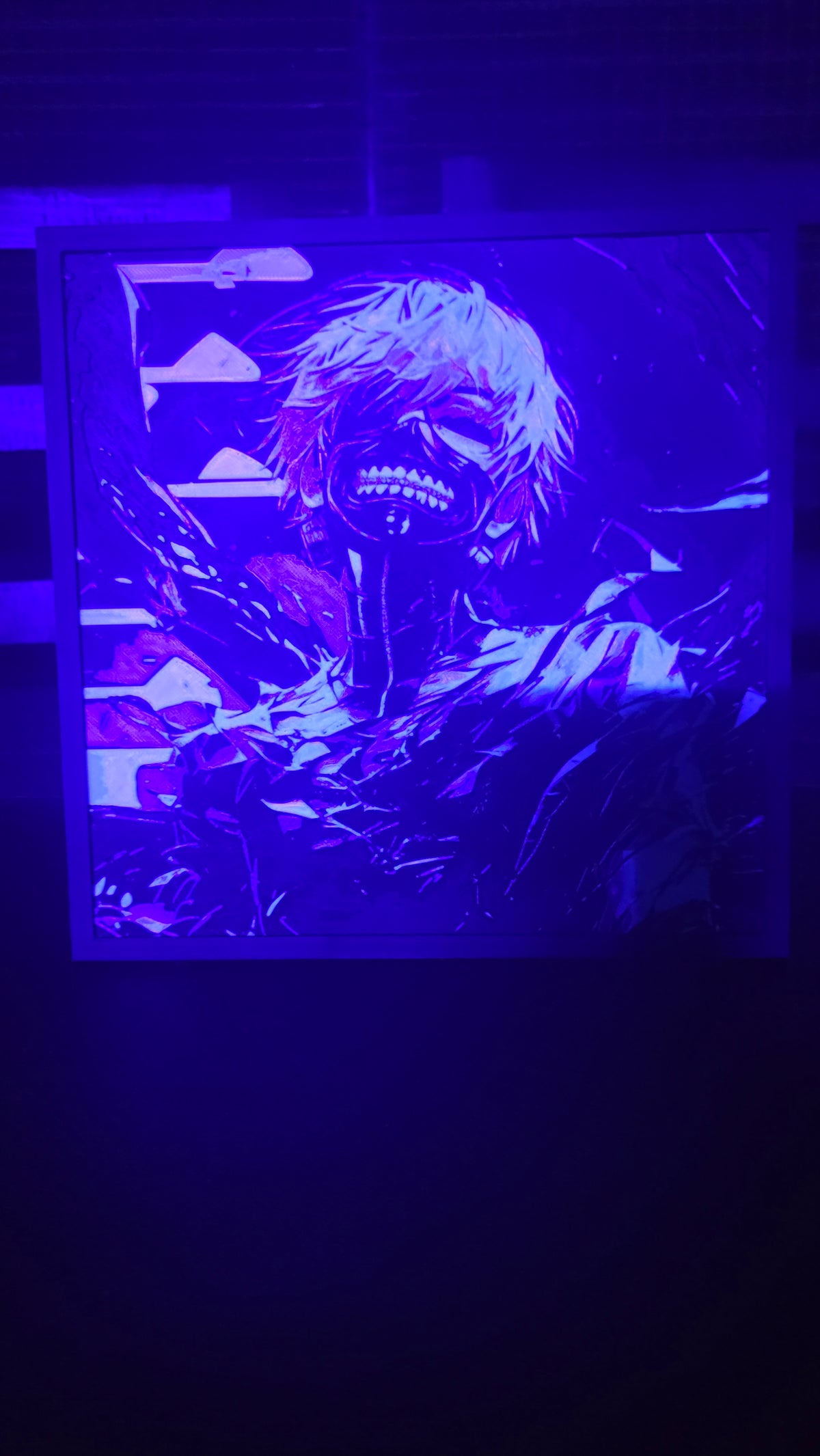 Tokyo Ghoul Ken Kaneki – Framed UV-Reactive HueForge Art