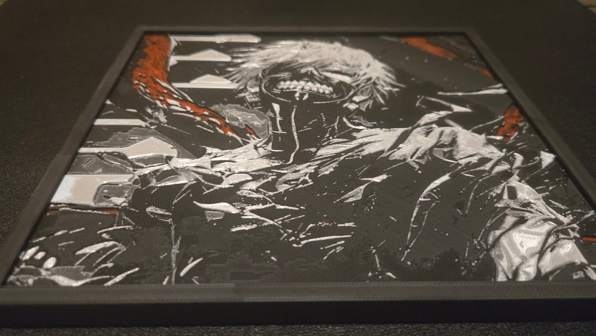 Tokyo Ghoul Ken Kaneki – Framed UV-Reactive HueForge Art