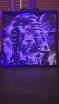 Star Wars R2-D2 Galactic Scene – Framed UV-Reactive HueForge Art