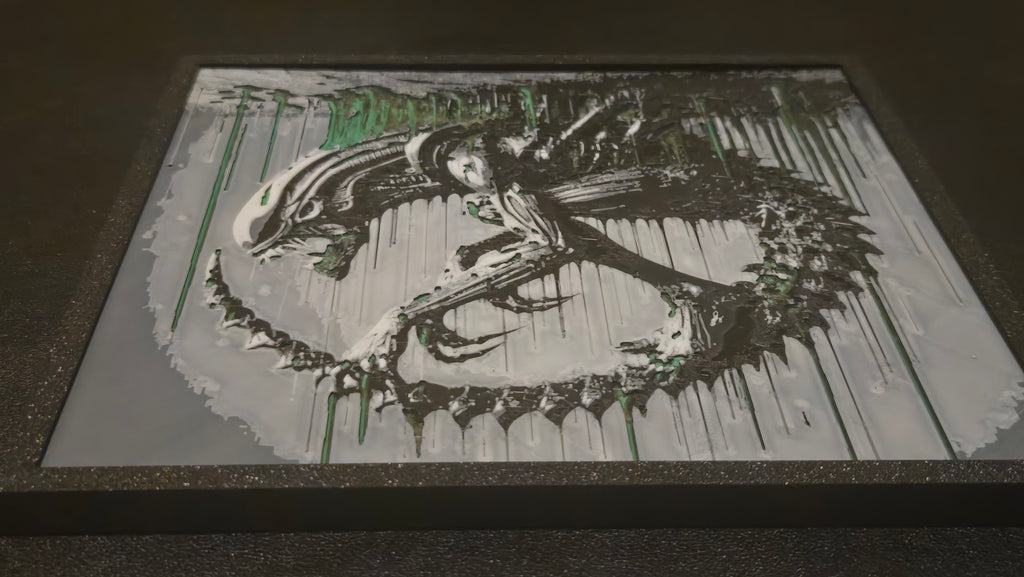 Alien vs. Predator – Framed UV-Reactive HueForge Art