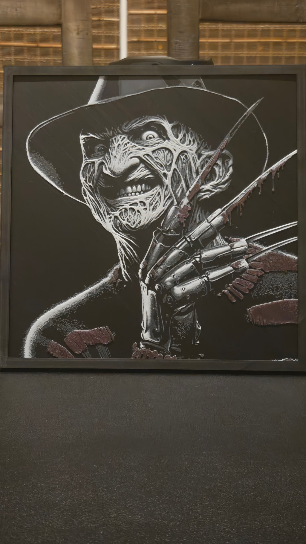 Freddy Krueger – Framed UV-Reactive HueForge Art