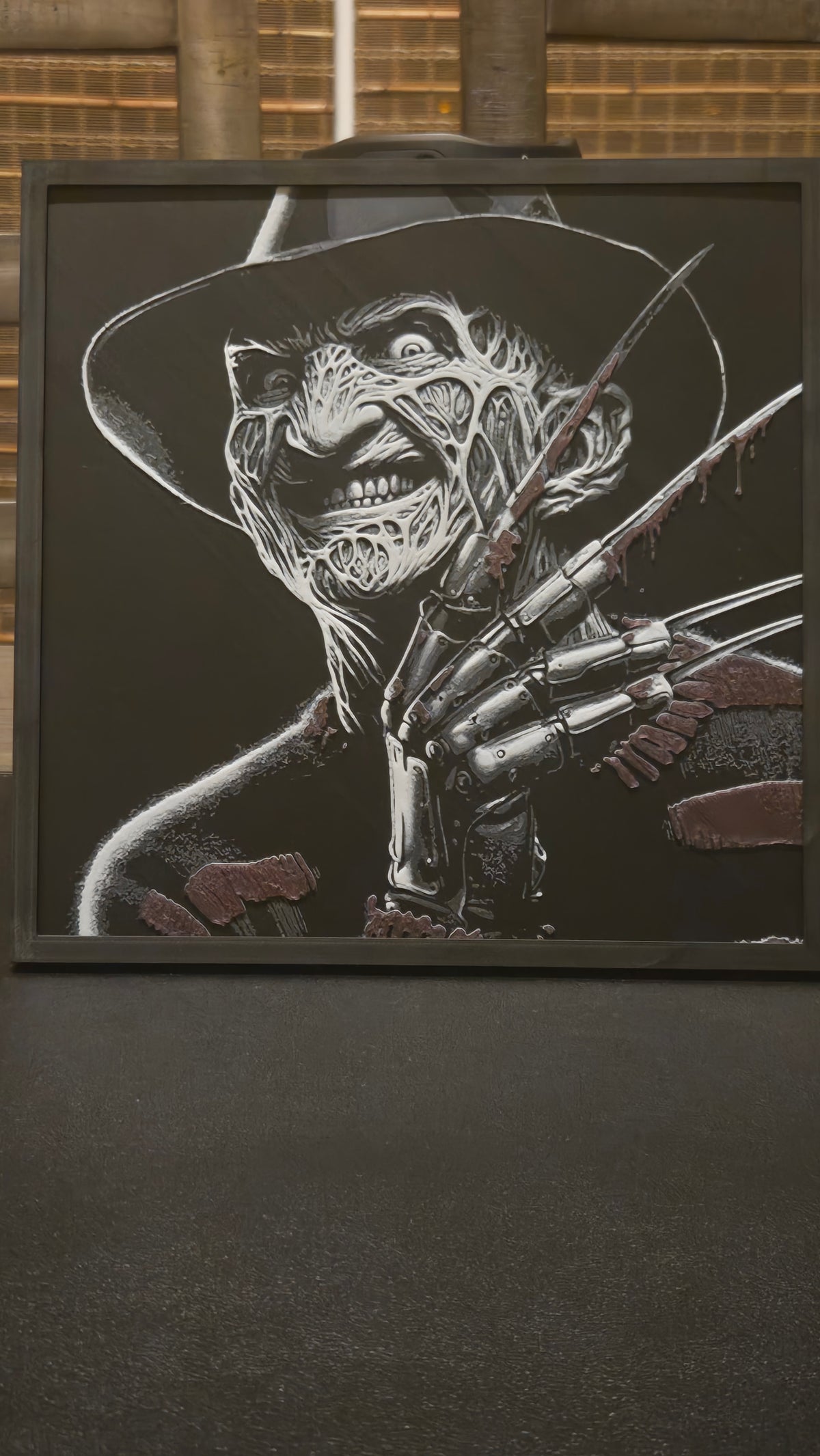 Freddy Krueger – Framed UV-Reactive HueForge Art