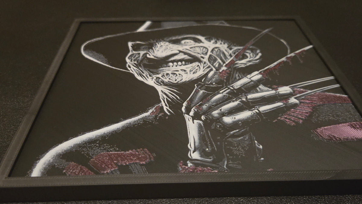 Freddy Krueger – Framed UV-Reactive HueForge Art