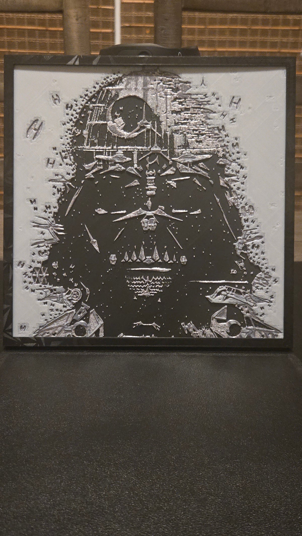 Star Wars Darth Vader Imperial Fleet – Framed 3D-Printed HueForge Art